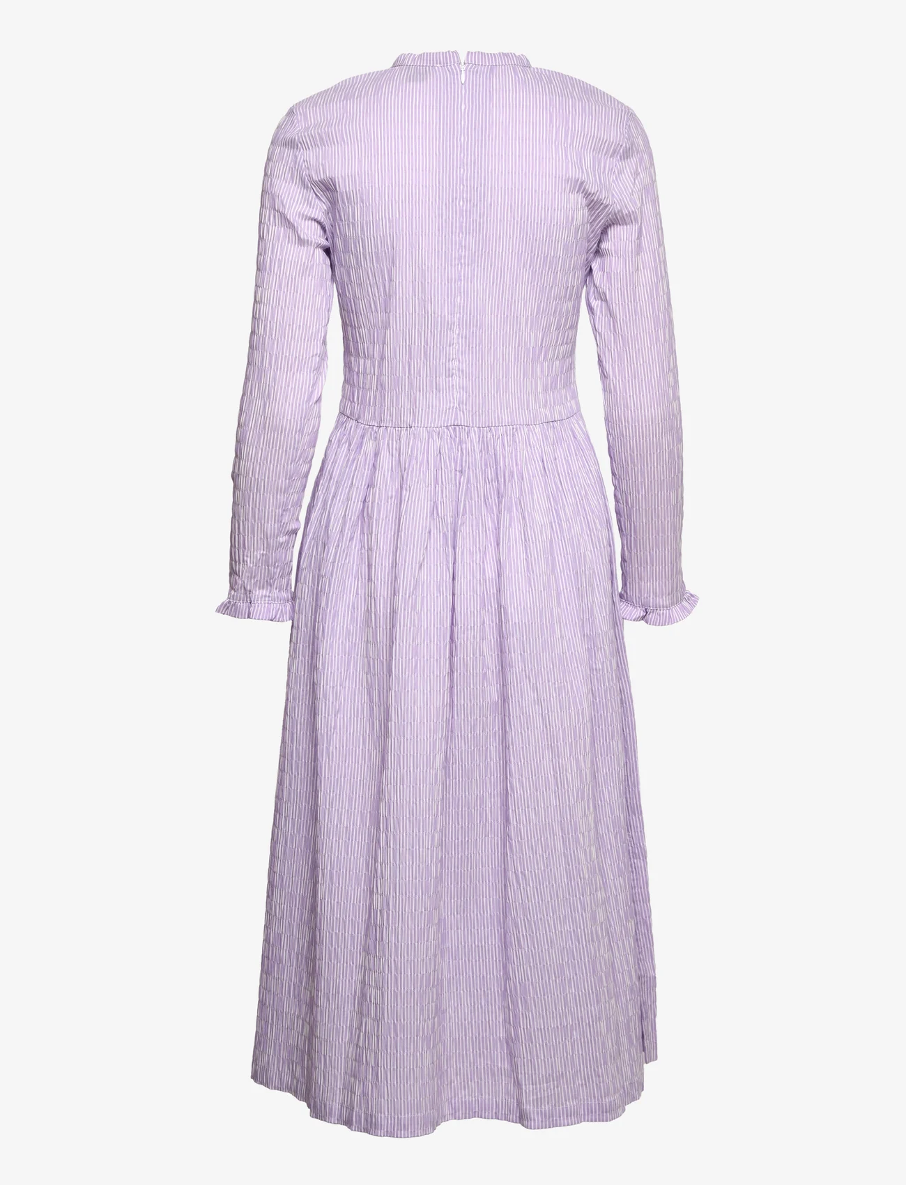 Mads Nørgaard - Crinckle Pop Docca Dress - midi dresses - purple hebe / snow white - 1