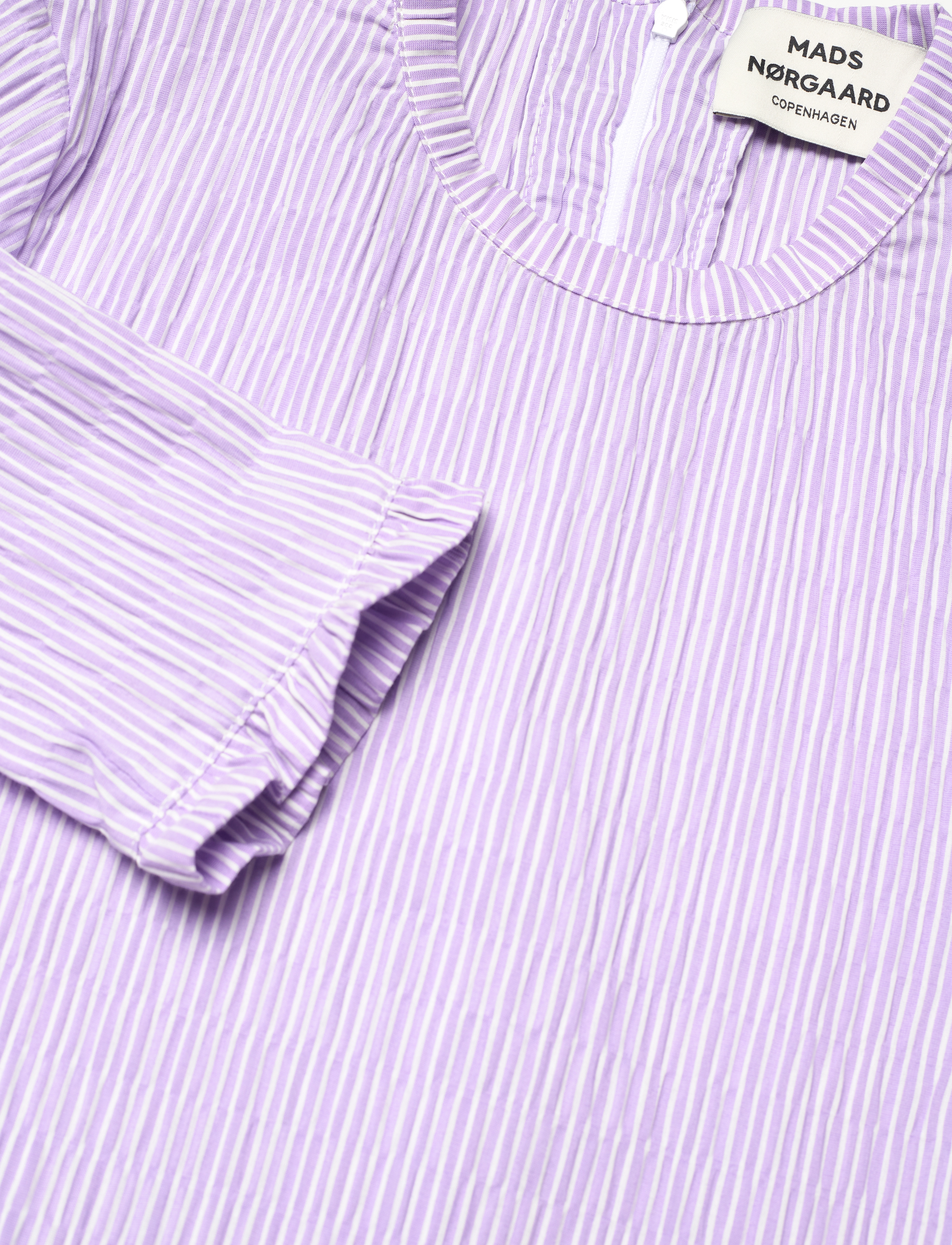 Mads Nørgaard - Crinckle Pop Docca Dress - purple hebe / snow white - 2