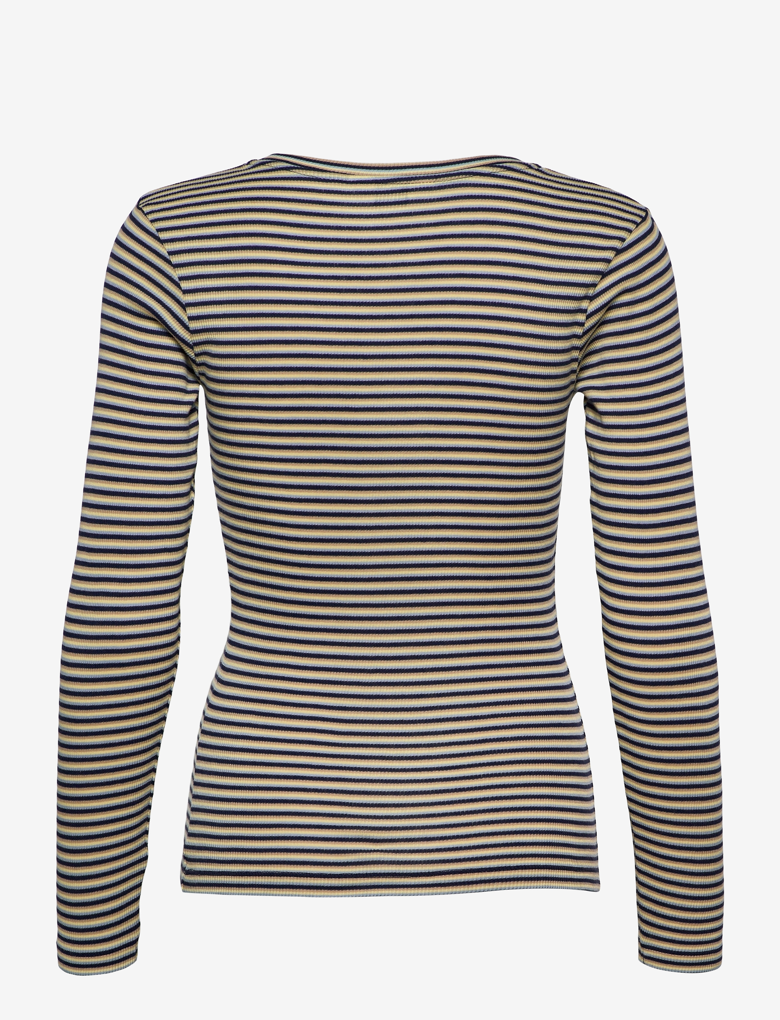 Mads Nørgaard - 2x2 Cotton Stripe Tuba Top - blue multi - 1