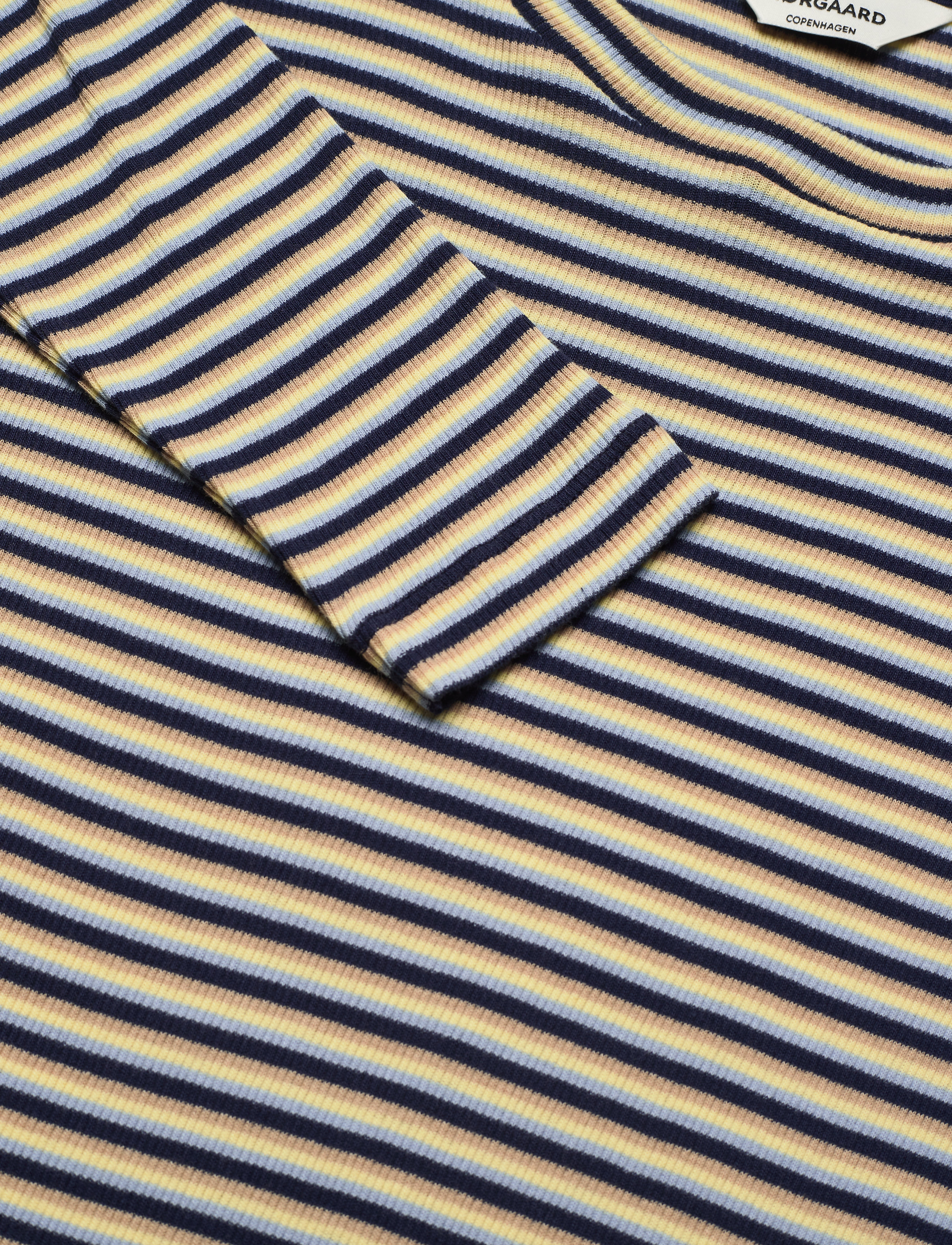 Mads Nørgaard - 2x2 Cotton Stripe Tuba Top - blue multi - 2