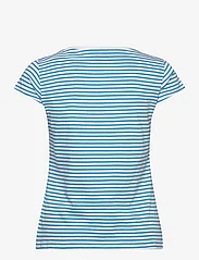 Mads Nørgaard - Organic Favorite Stripe Teasy - t-shirts - brilliant white/mediterranian - 1