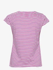 Mads Nørgaard - Organic Jersey Stripe Teasy Tee FAV - t-shirt & tops - purple cactus flower/white - 1