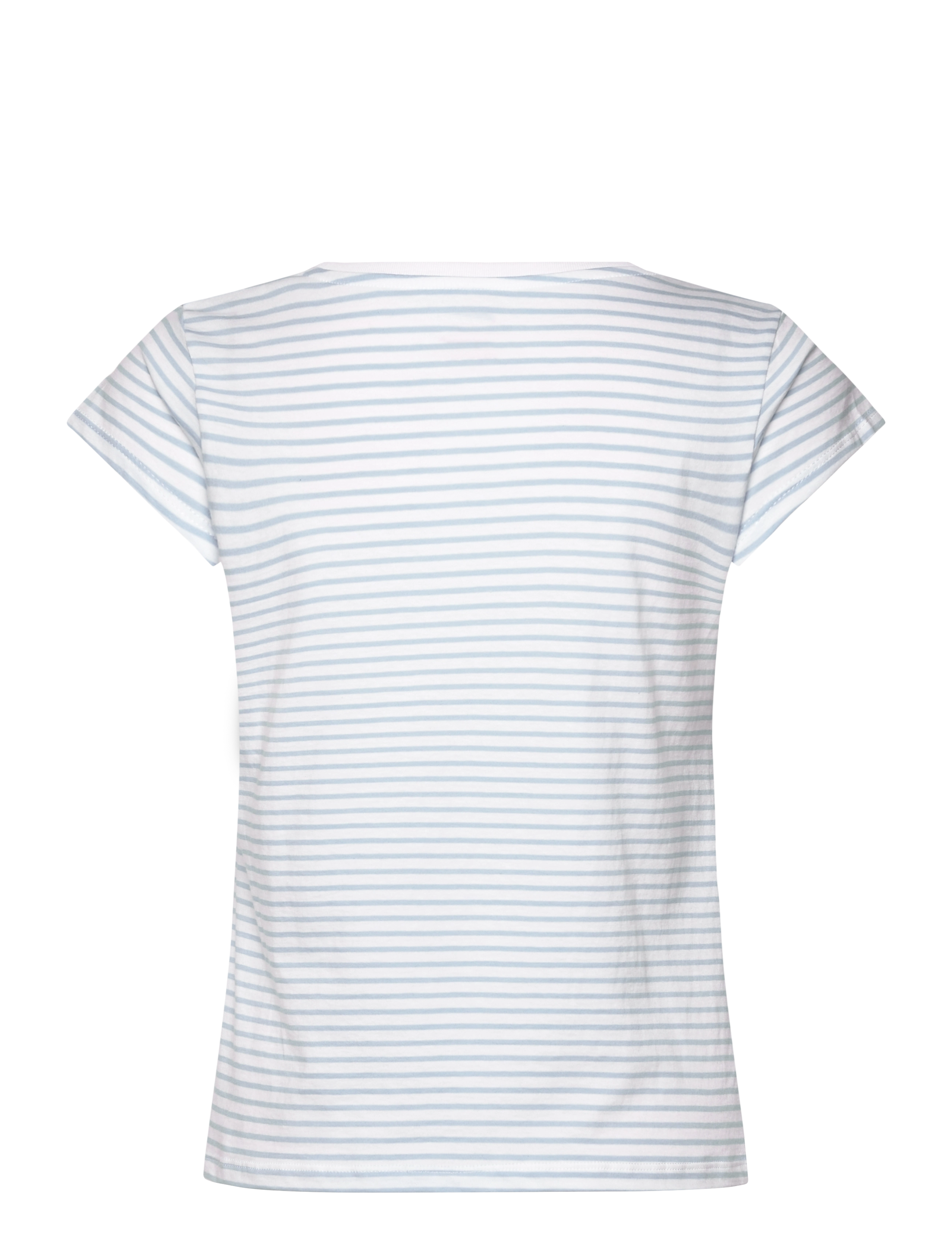 Mads Nørgaard - Organic Favorite Stripe Teasy - laveste priser - cashmere blue/brilliant white - 1