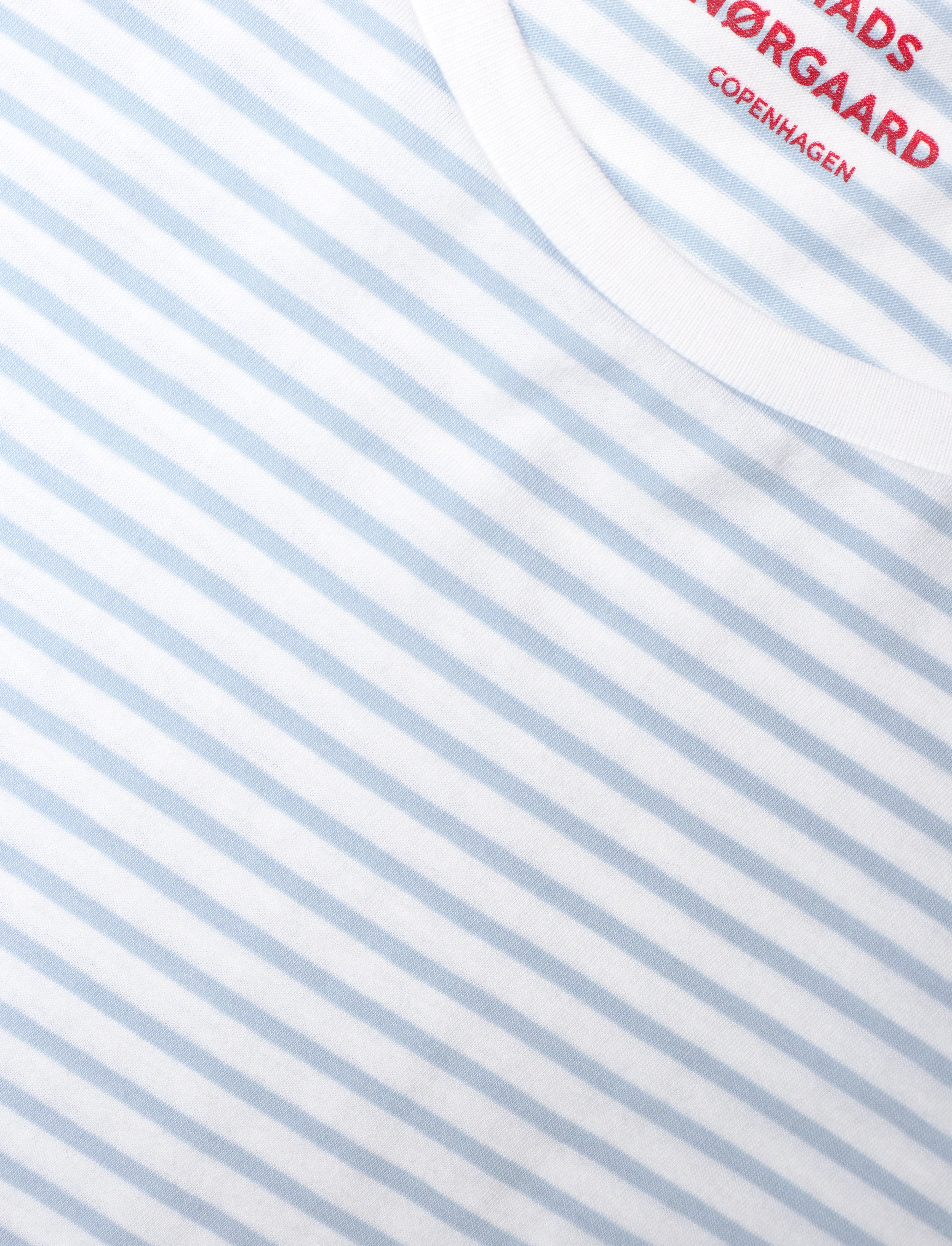 Mads Nørgaard - Organic Favorite Stripe Teasy - laveste priser - cashmere blue/brilliant white - 2