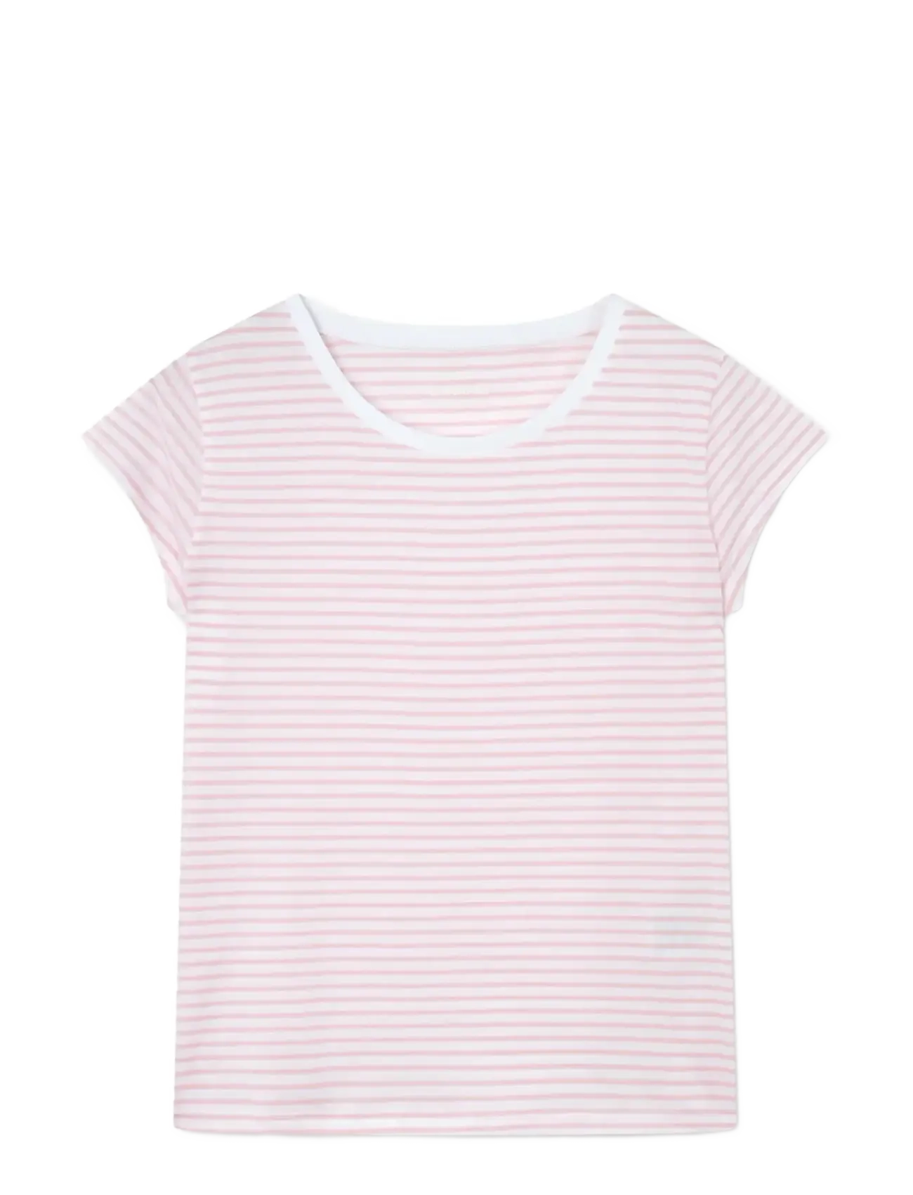 MADS NØRGAARD Organic Favorite Stripe Teasy Pink - S - Damen