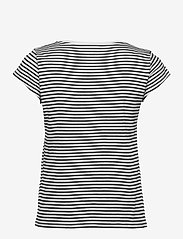 Mads Nørgaard - Organic Jersey Stripe Teasy Tee FAV - t-shirts - white/black - 1