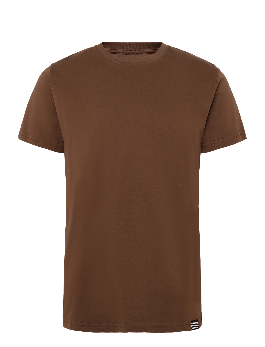 Mads Nørgaard - Fine Jersey Thor Tee FAV - kortærmede t-shirts - cocoa - 1