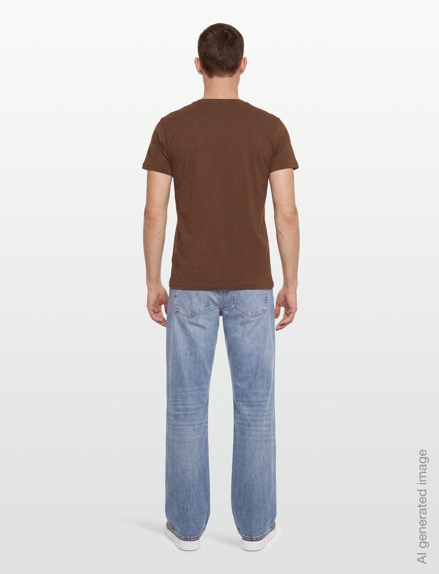 Mads Nørgaard - Fine Jersey Thor Tee FAV - kortærmede t-shirts - cocoa - 4