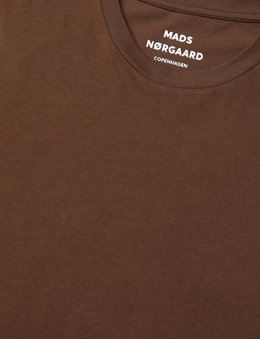 Mads Nørgaard - Fine Jersey Thor Tee FAV - kortærmede t-shirts - cocoa - 5