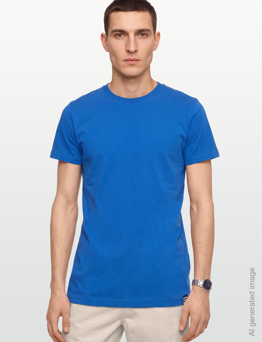 Mads Nørgaard - Fine Jersey Thor Tee FAV - short-sleeved t-shirts - lapis blue - 3