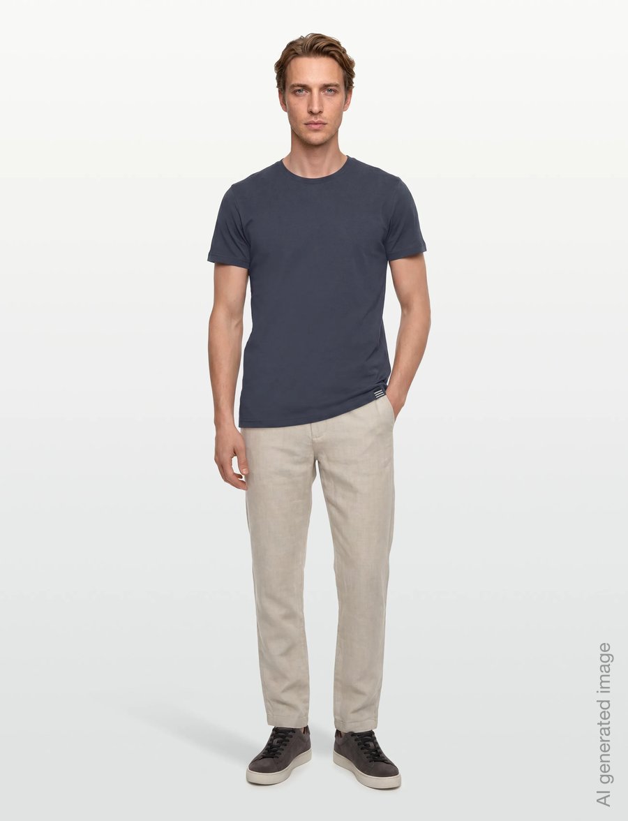Mads Nørgaard - Fine Jersey Thor Tee FAV - kurzärmelige t-shirts - parisian night - 0