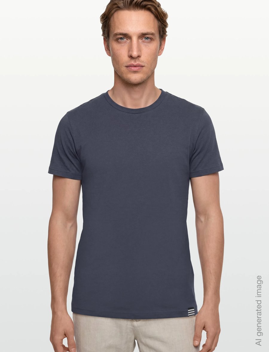 Mads Nørgaard - Fine Jersey Thor Tee FAV - kurzärmelige t-shirts - parisian night - 3