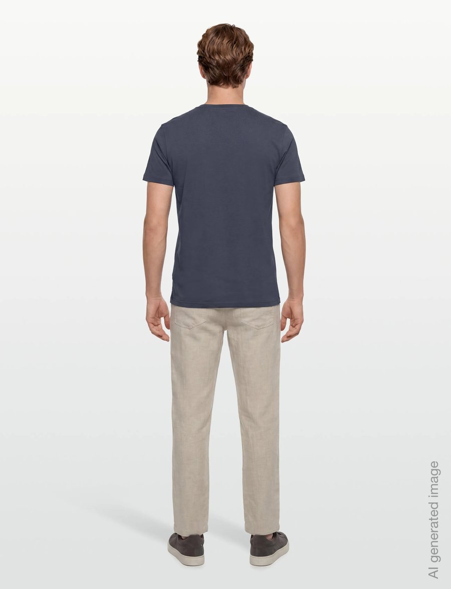 Mads Nørgaard - Fine Jersey Thor Tee FAV - kurzärmelige t-shirts - parisian night - 4