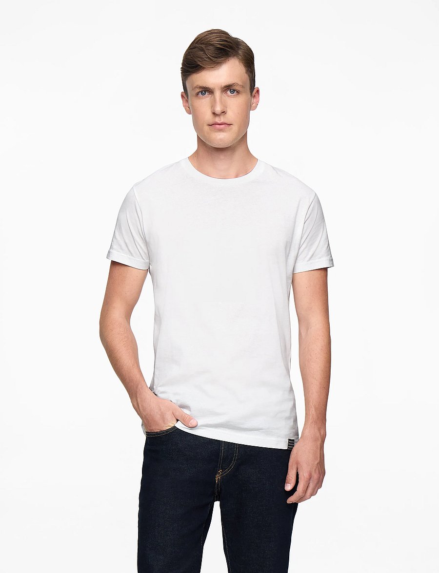 Mads Nørgaard - Fine Jersey Thor Tee FAV - kortærmede t-shirts - white - 0