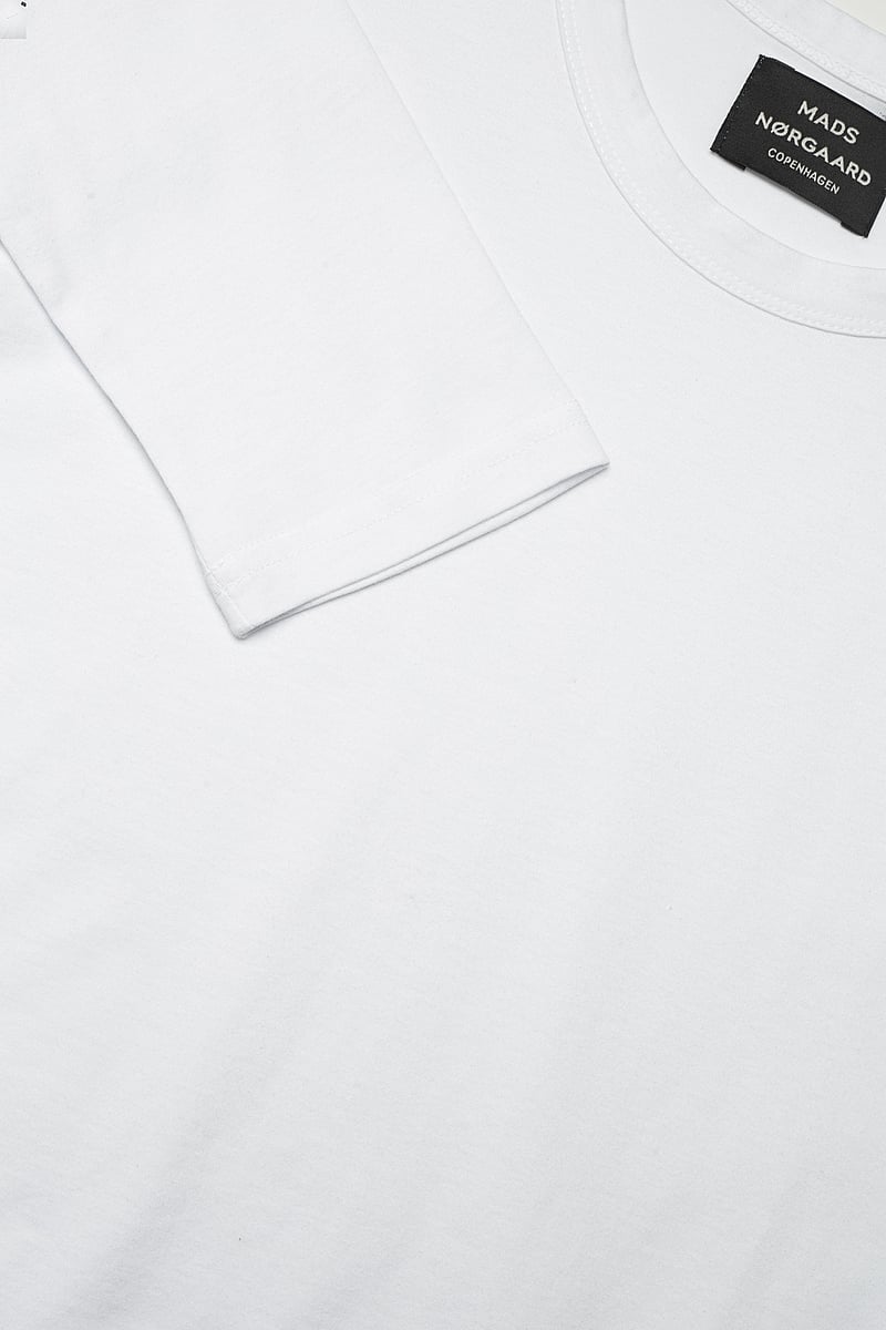 Mads Nørgaard - Organic Thor Tee LS - pikkade varrukatega t-särgid - white - 2