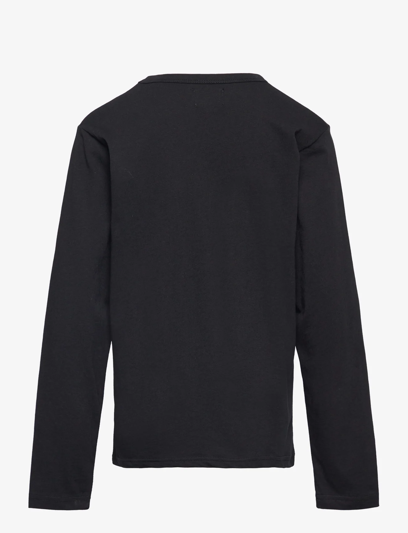 Mads Nørgaard - Organic  Thorlino L/S Tee FAV - pitkähihaiset paidat - black - 1