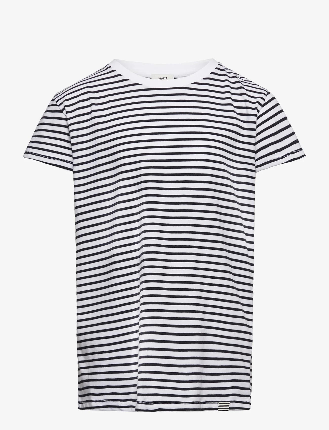 Mads Nørgaard - Organic Jersey Stripe Tuvina Tee FAV - short-sleeved - white/black - 0