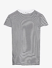 Mads Nørgaard - Organic Jersey Stripe Tuvina Tee FAV - short-sleeved - white/black - 0