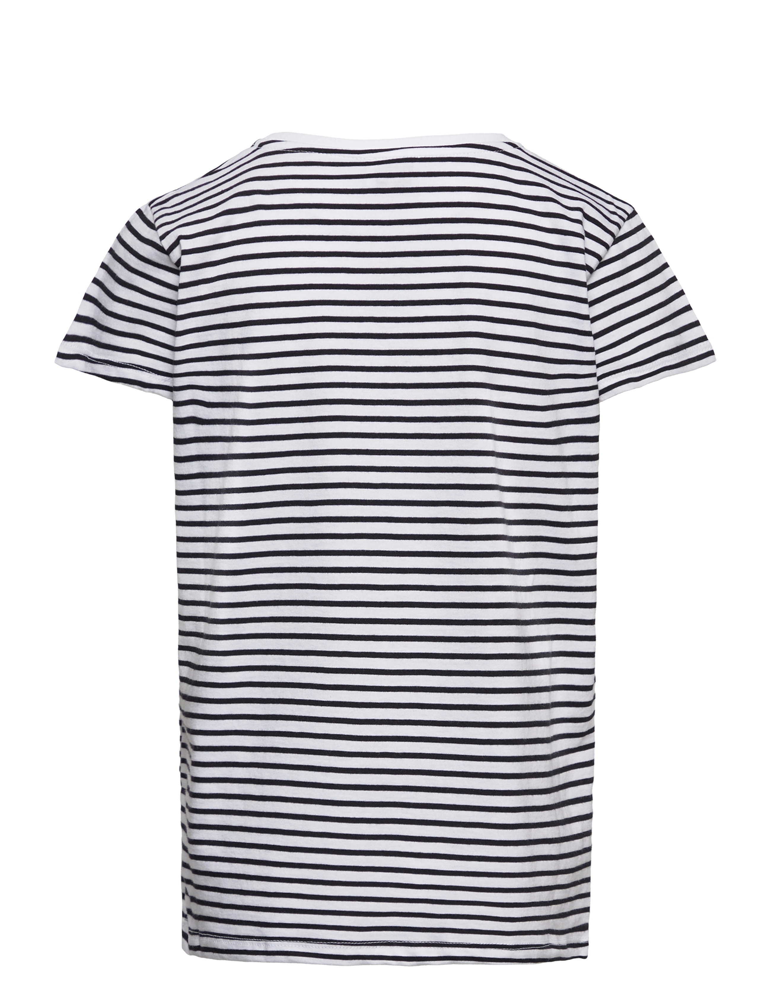 Mads Nørgaard - Organic Jersey Stripe Tuvina Tee FAV - white/black - 1