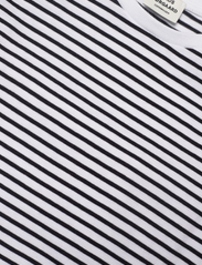 Mads Nørgaard - Organic Jersey Stripe Tuvina Tee FAV - lyhythihaiset - white/black - 2