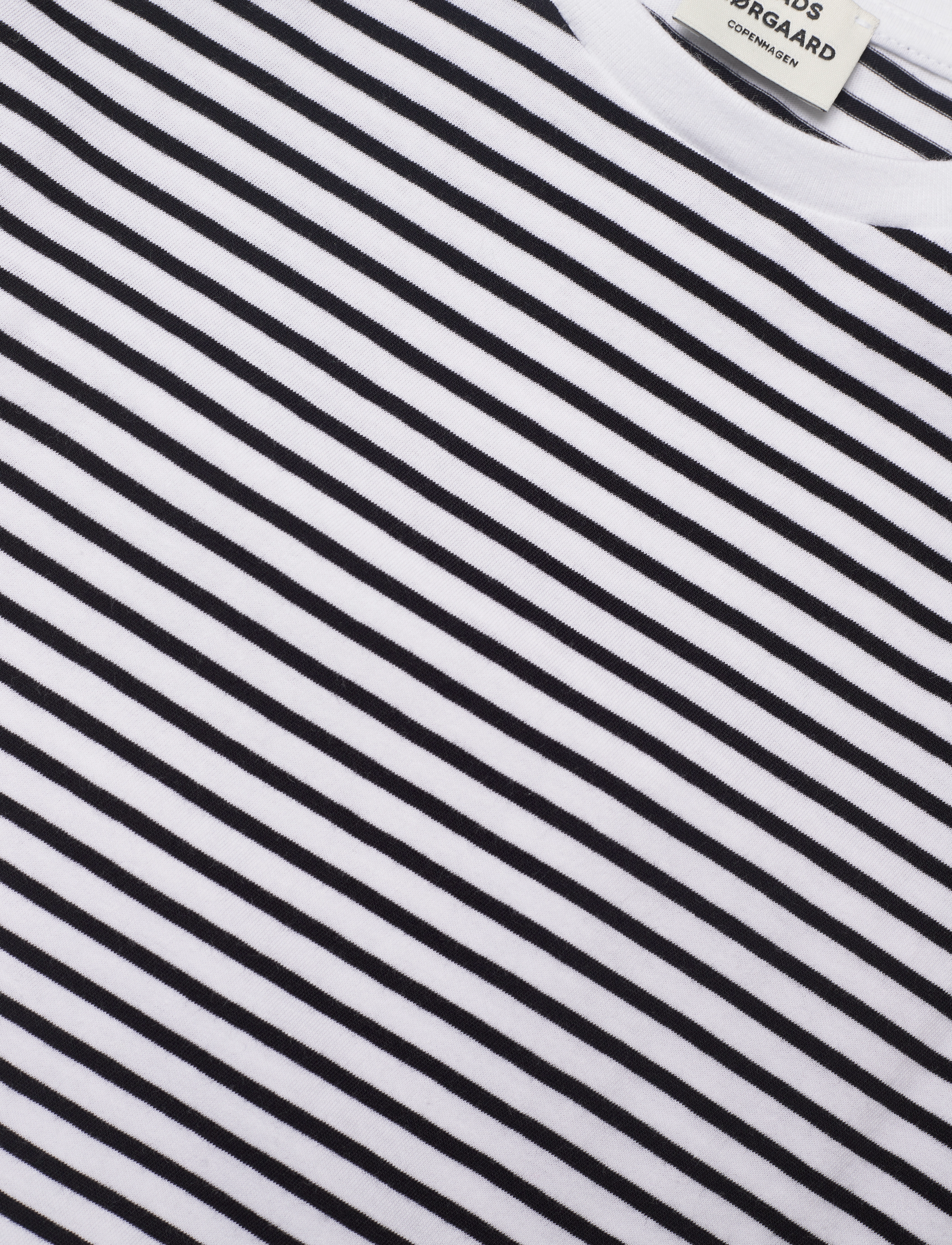 Mads Nørgaard - Organic Jersey Stripe Tuvina Tee FAV - white/black - 2