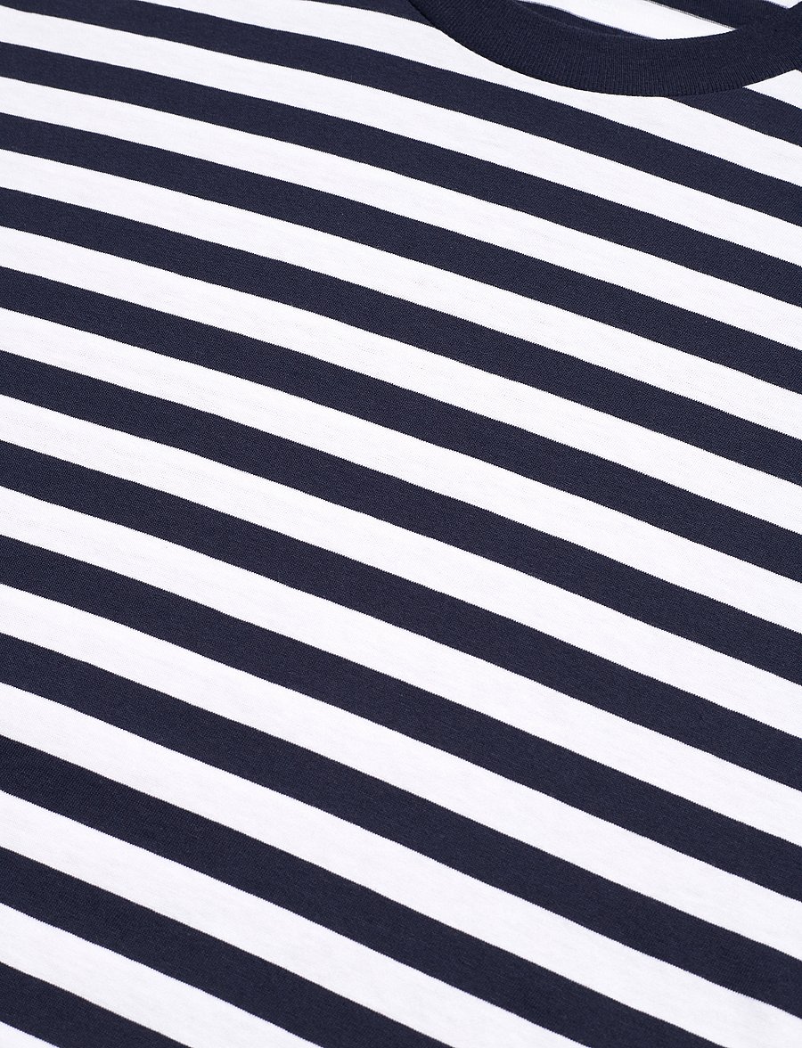 Mads Nørgaard - Organic Midi Thor Tee - lühikeste varrukatega t-särgid - navy/white - 2