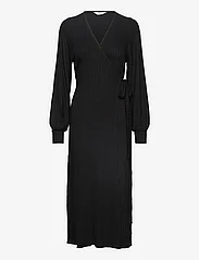 Mads Nørgaard - 5x5 Solid Dina Dress - omlottklänningar - black - 0