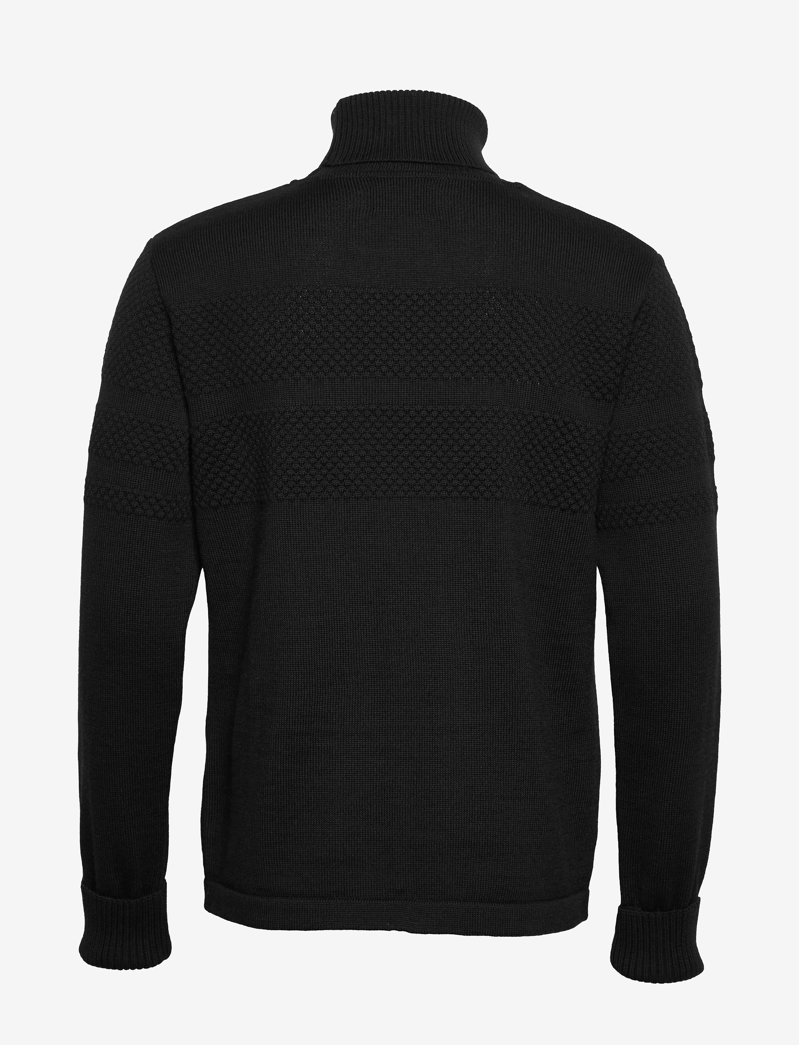 Mads Nørgaard - Wool Klemens Knit - rullekraver - black - 1