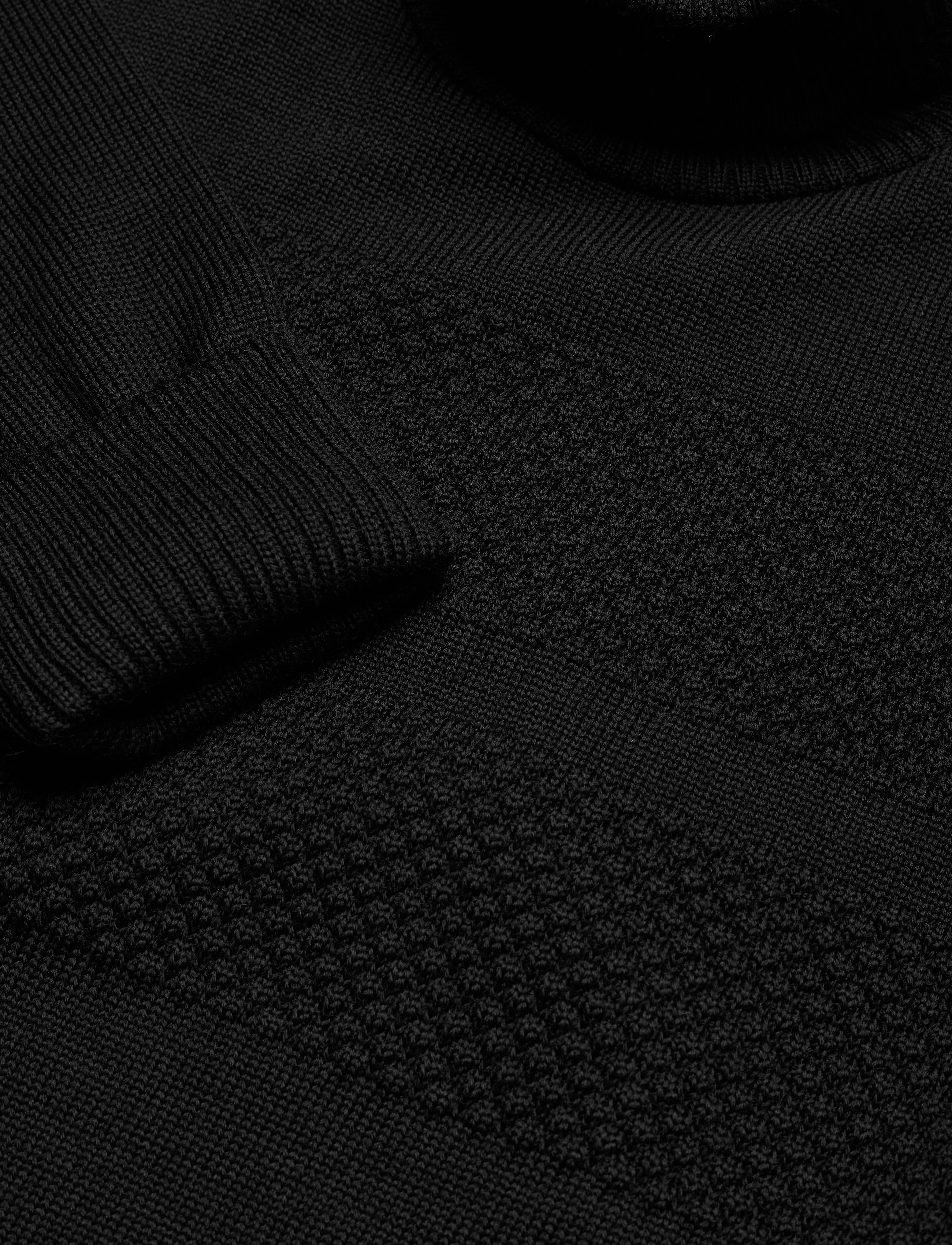 Mads Nørgaard - Wool Klemens Knit - rullekraver - black - 2