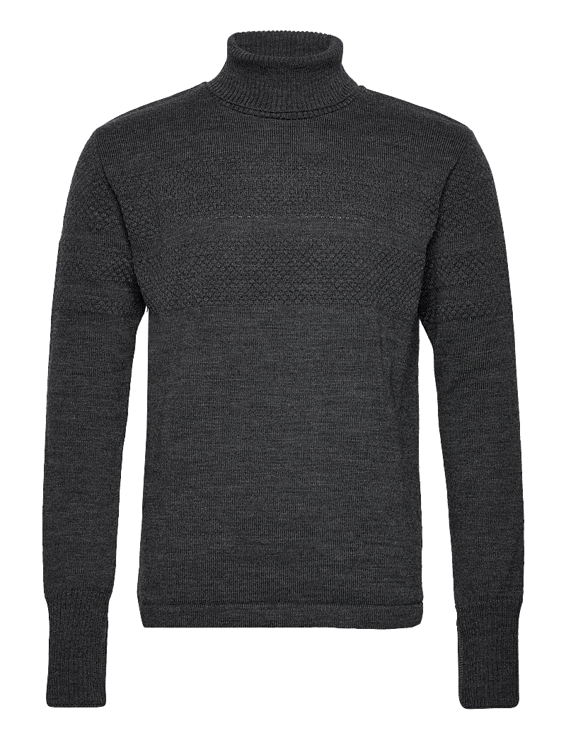 Mads Nørgaard - Wool Klemens Knit - kõrge kaelusega džemprid - charcoal melange - 0