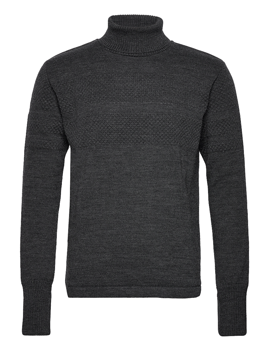Mads Nørgaard - Wool Klemens Knit FAV - kõrge kaelusega - charcoal melange - 0