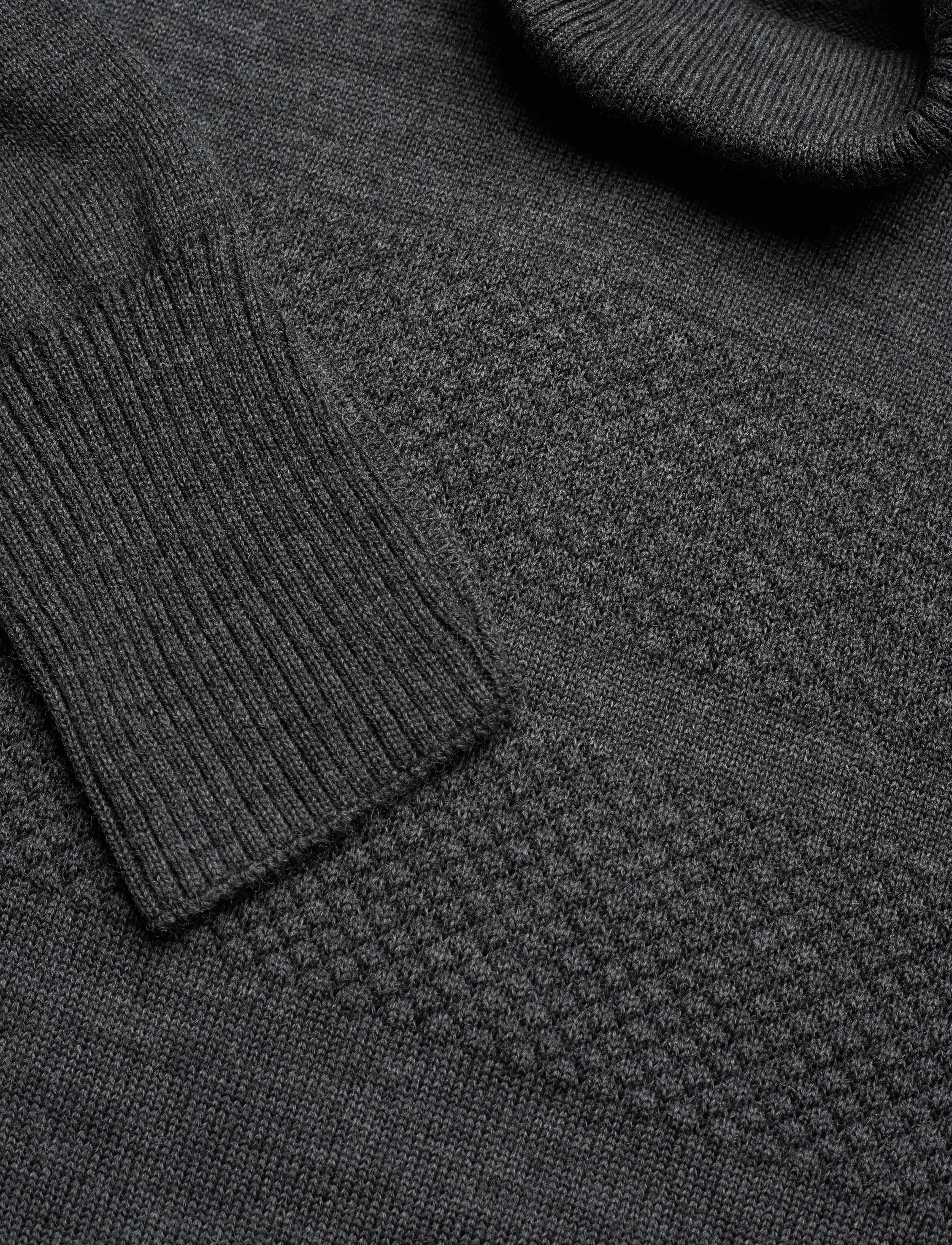 Mads Nørgaard - Wool Klemens Knit - swetry - charcoal melange - 2