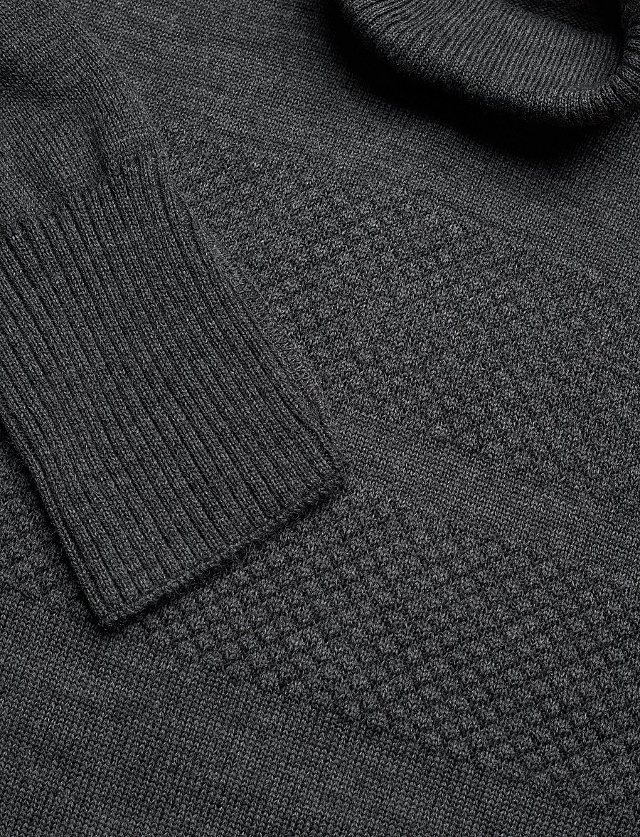 Mads Nørgaard - Wool Klemens Knit FAV - kõrge kaelusega - charcoal melange - 2