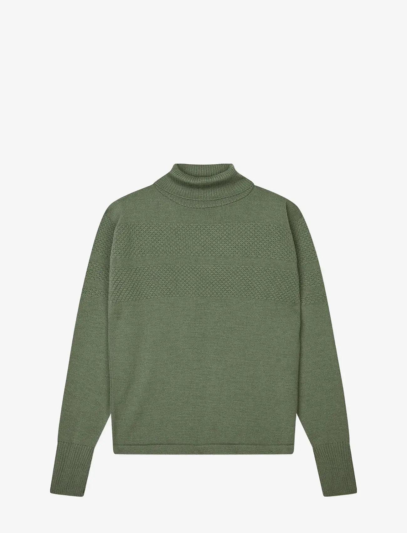 Mads Nørgaard - Wool Klemens Knit - rullekraver - four leaf clover - 0