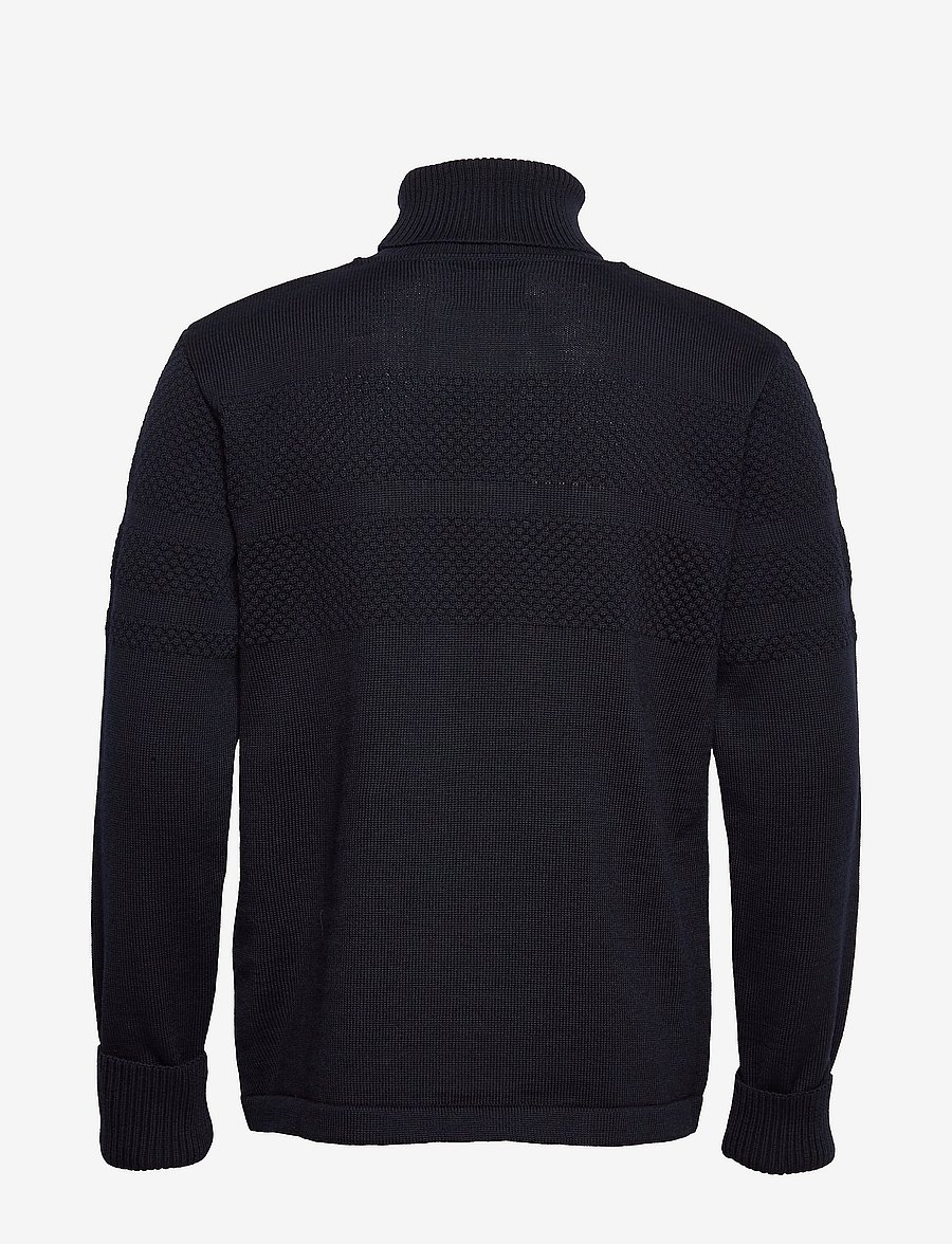 Mads Nørgaard - Wool Klemens Knit FAV - kõrge kaelusega - sky captain - 1