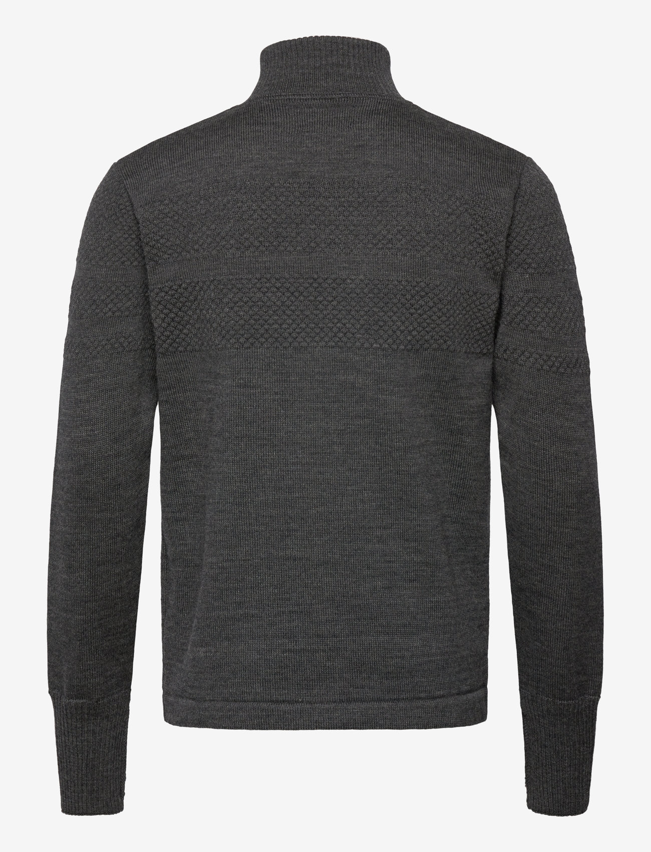 Mads Nørgaard - Wool Klemens Zip Knit - fødselsdagsgaver - charcoal melange - 1