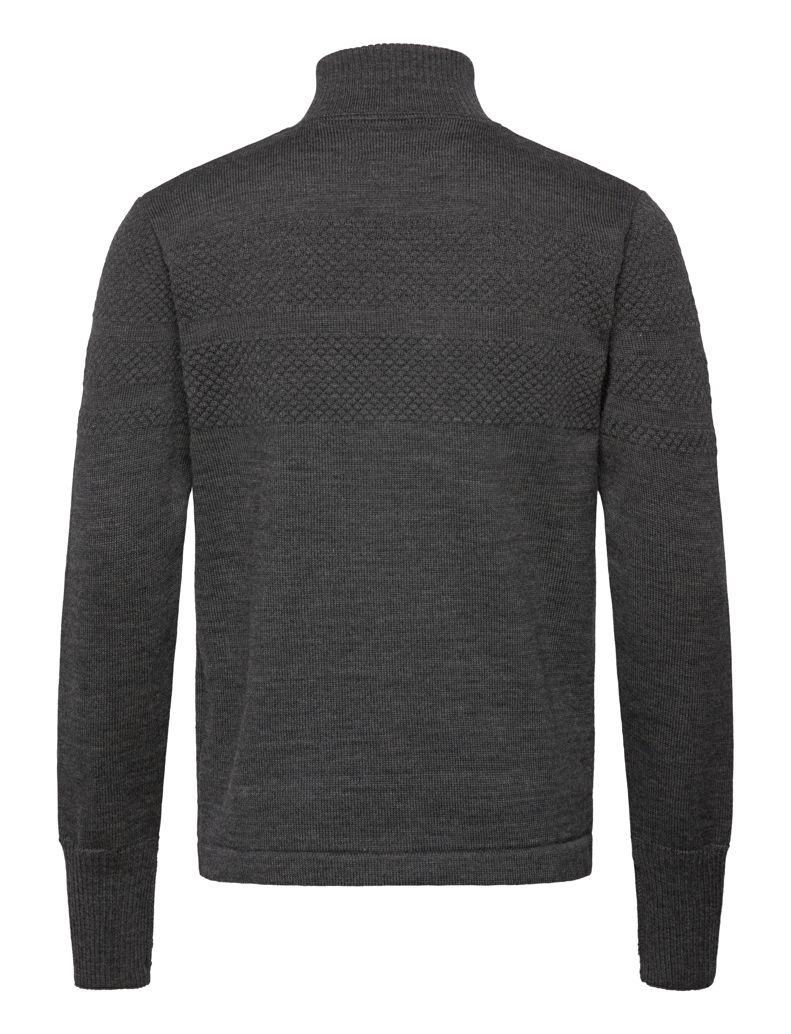 Mads Nørgaard - Wool Klemens Zip Knit - kudumid - charcoal melange - 1