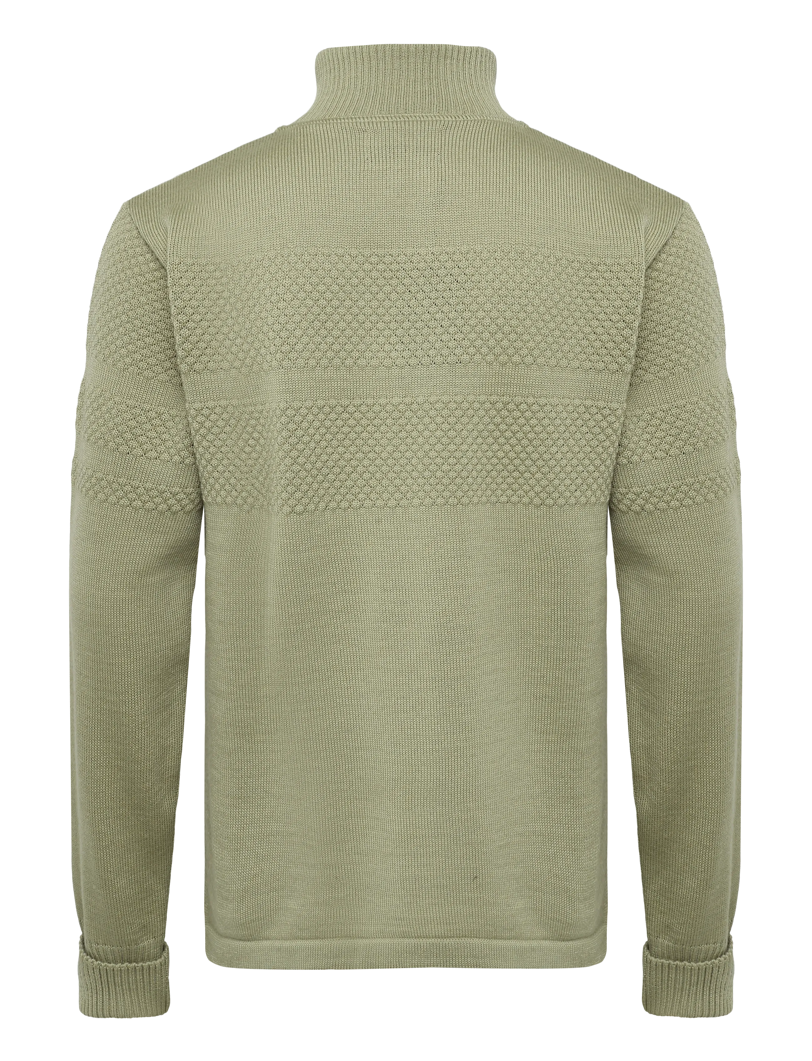 Mads Nørgaard - Wool Klemens Zip Knit FAV - pullover mit durchgehendem reißverschluss - overland trek - 1