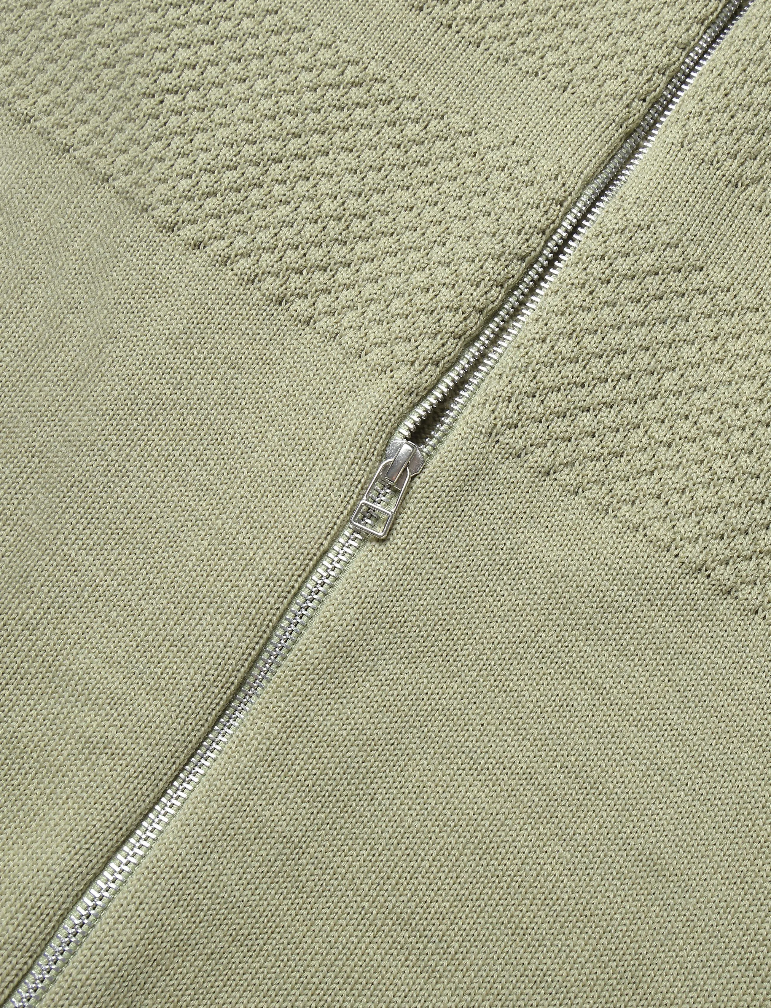 Mads Nørgaard - Wool Klemens Zip Knit FAV - pullover mit durchgehendem reißverschluss - overland trek - 3