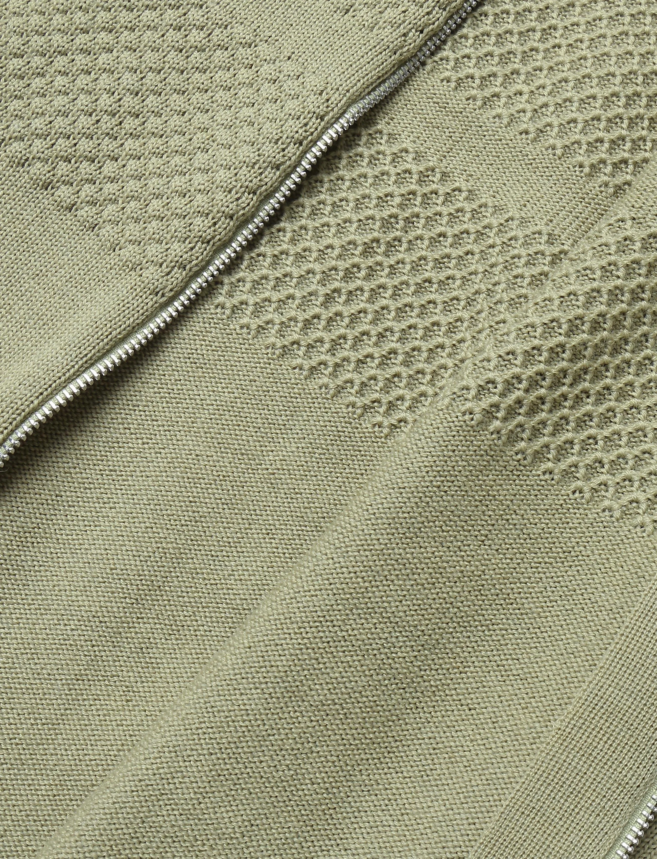 Mads Nørgaard - Wool Klemens Zip Knit FAV - pullover mit durchgehendem reißverschluss - overland trek - 4