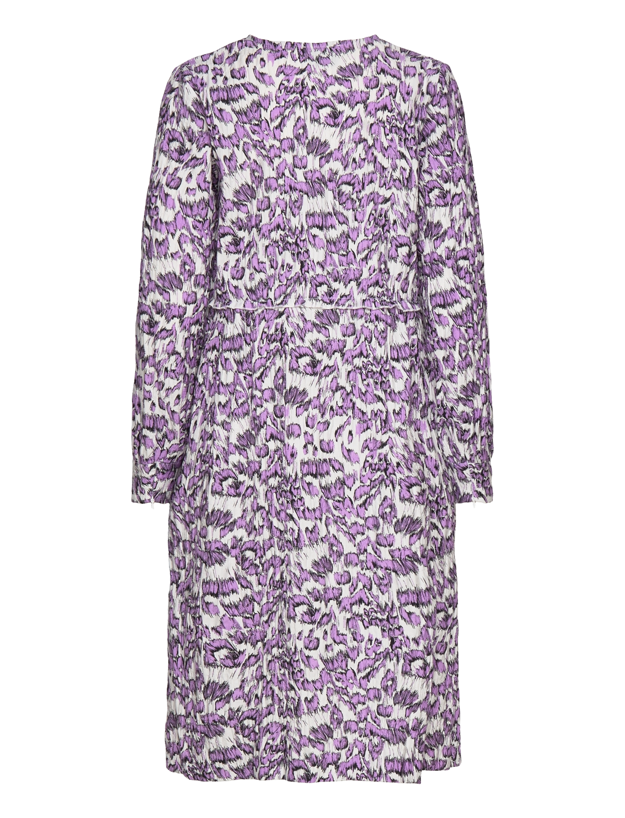 Mads Nørgaard - Chakra Canary Dress AOP - wrap dresses - animal aop snow white - 1