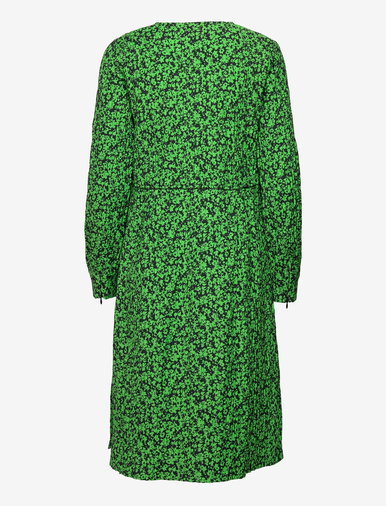 Mads Nørgaard - Chakra Canary Dress AOP - slå-om-kjoler - classic green/black - 1