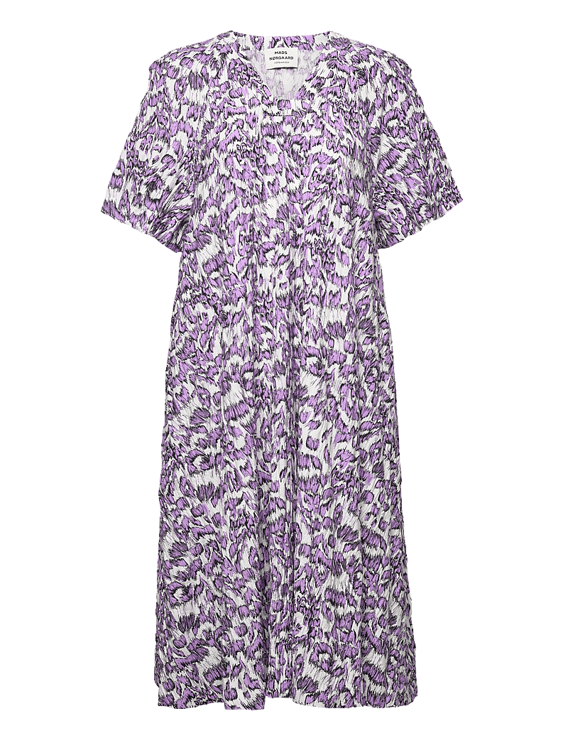 Mads Nørgaard - Chakra Trish Dress AOP - midikleider - animal aop snow white - 0