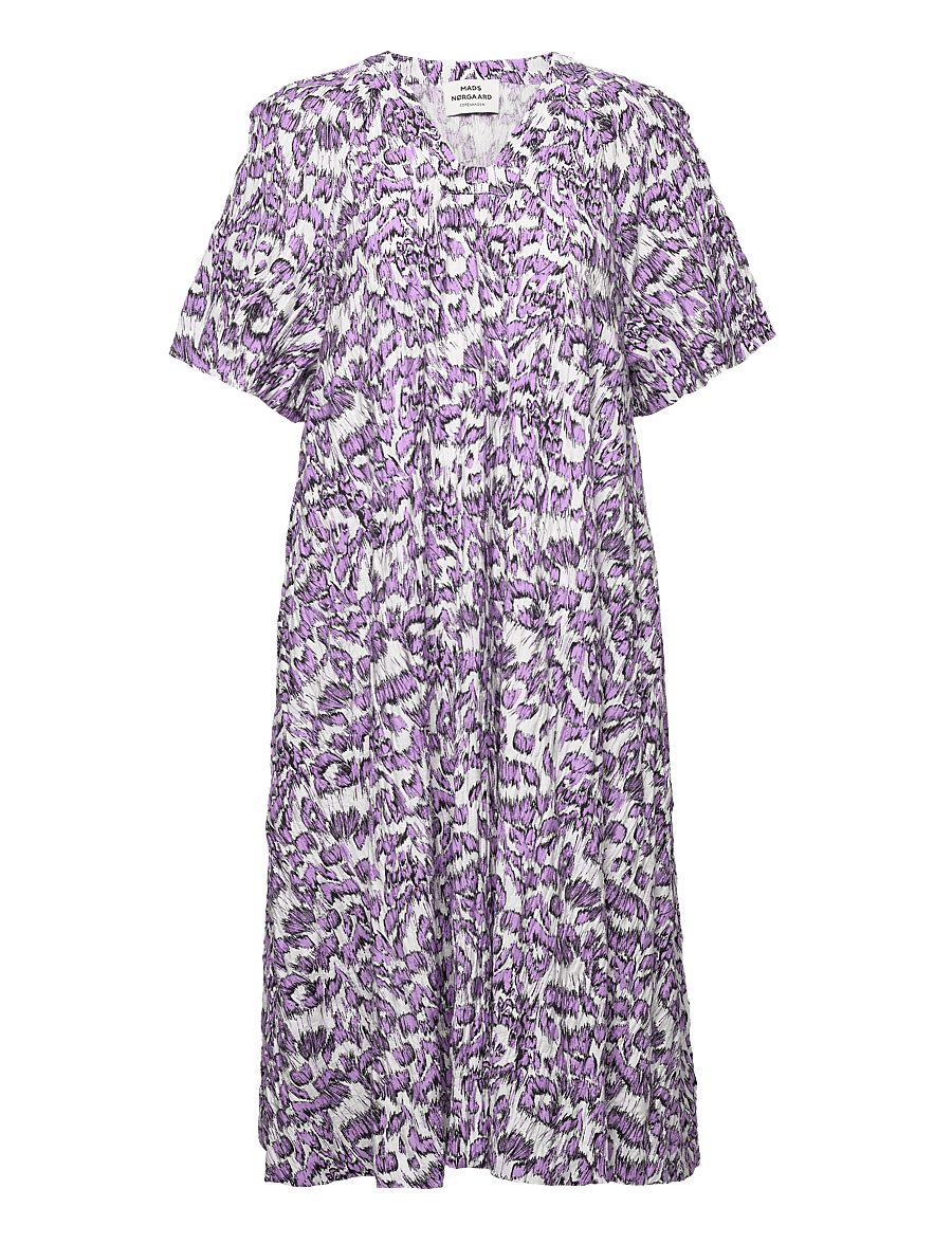Mads Nørgaard - Chakra Trish Dress AOP - midikleider - animal aop snow white - 0