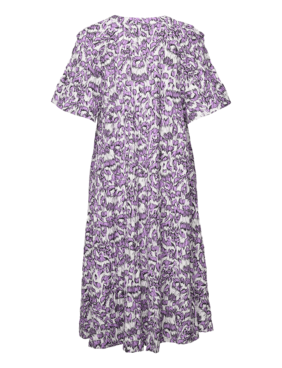 Mads Nørgaard - Chakra Trish Dress AOP - midikleider - animal aop snow white - 1