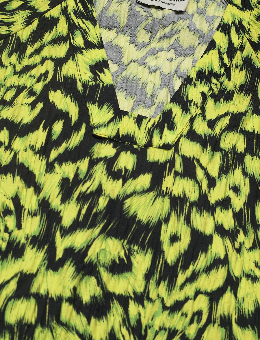 Mads Nørgaard - Chakra Tera Top AOP - lühikeste varrukatega pluusid - animal aop evening primrose - 2