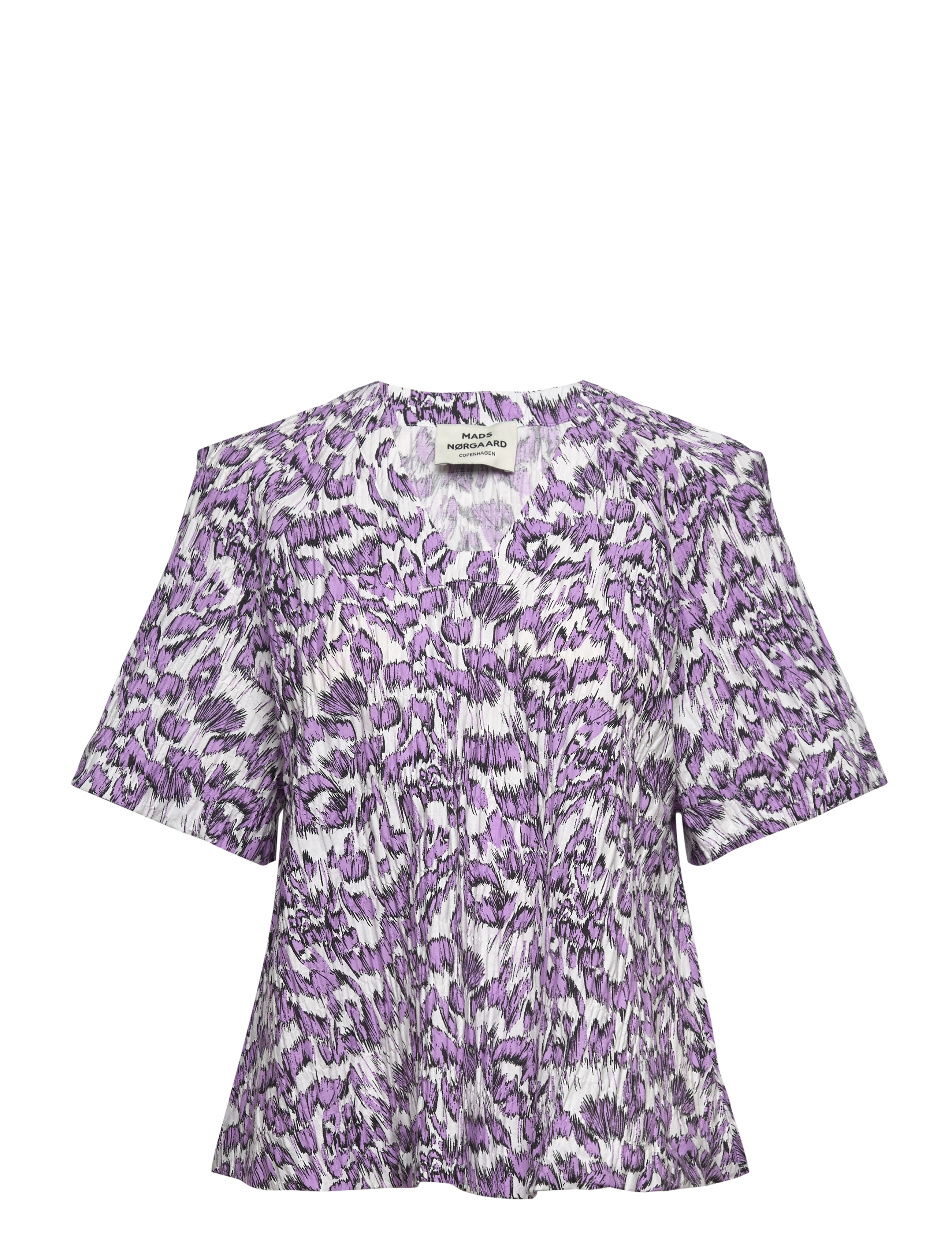 Mads Nørgaard Chakra Tera Top Aop, 38, Multi/patterned, Bluser > Kortærmede, Dame