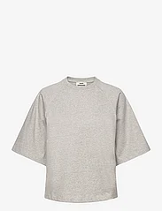 Mads Nørgaard - Heavy Single Trista Tee - t-shirts & tops - light grey melange - 0