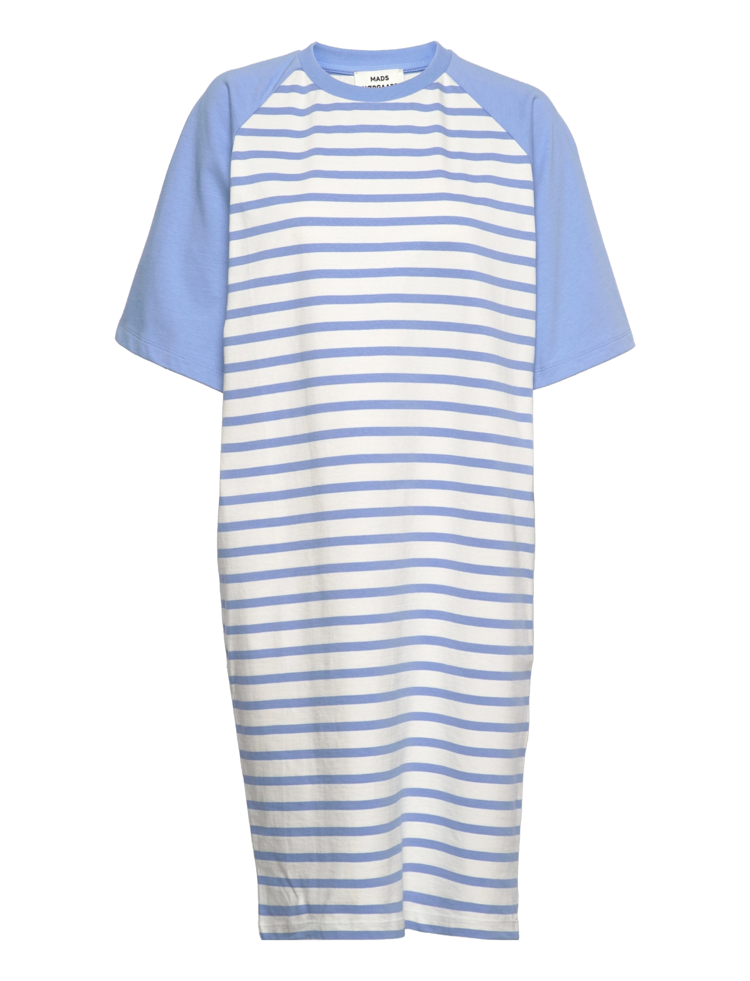 Mads Nørgaard Heavy Single Lola Dress - Kjoler - SNOWWHITE/DELLA ROBBIA BLUE / blue