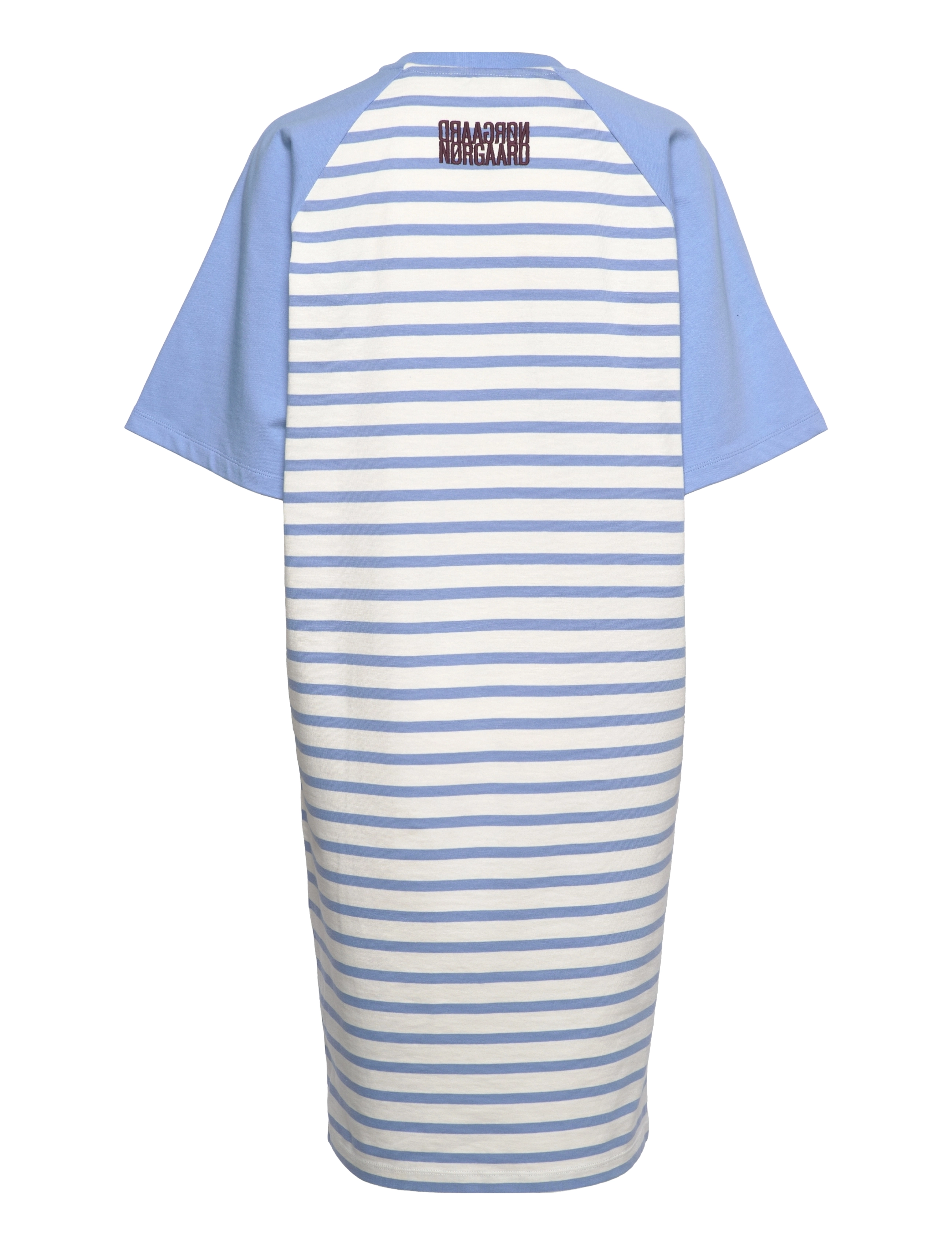 Mads Nørgaard - Heavy Single Lola Dress - t-shirtkjoler - snowwhite/della robbia blue - 1